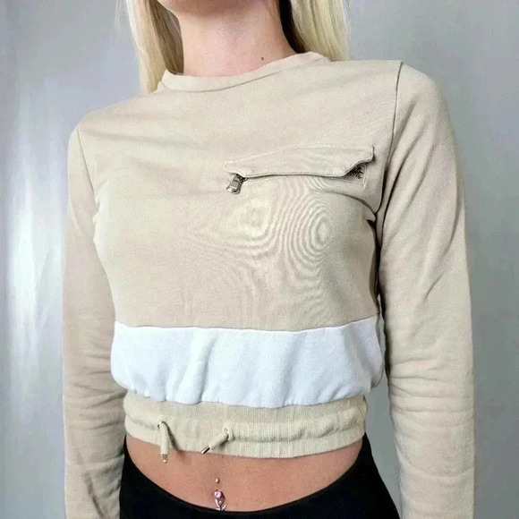 Manière De Voir Cropped Tracksuit Sweatshirt - S - Picture 3 of 8